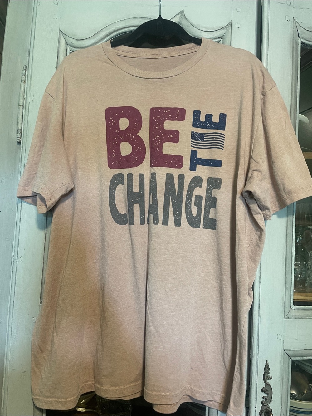 Men's BE CHANGE Graphic Tee - Light Pink